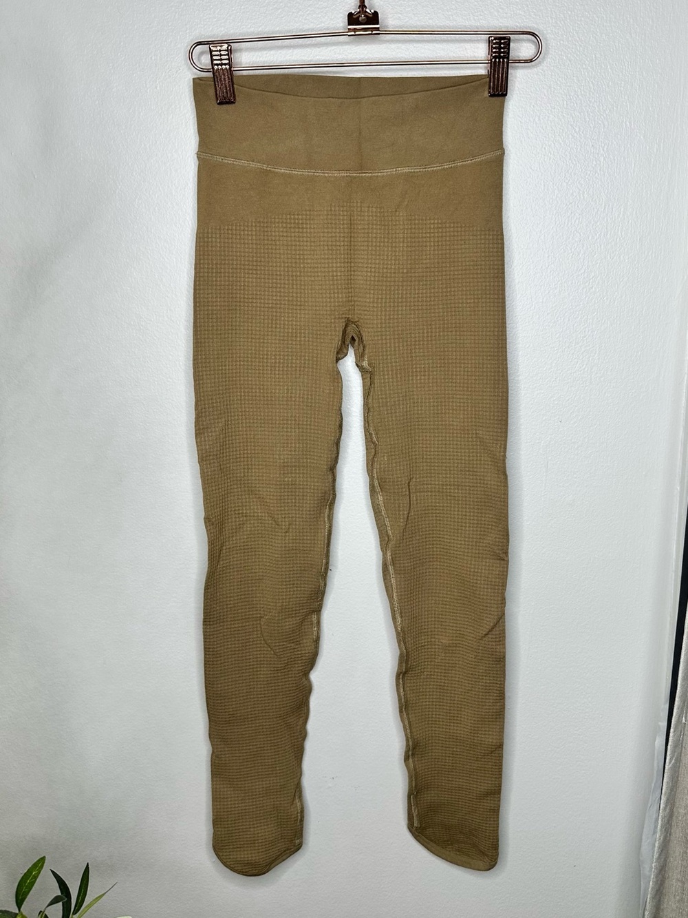 Tan Gymshark Pause Seamless Leggings XS High Rise